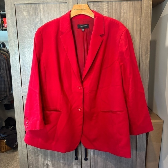 Talbots Jackets & Blazers - Talbots 22wp blazer wool blend stretch‎ red